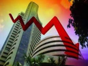 सेंसेक्स ने लगाया 1,069 अंक का गोता, बैंक, वाहन कंपनियों के शेयर टूटे