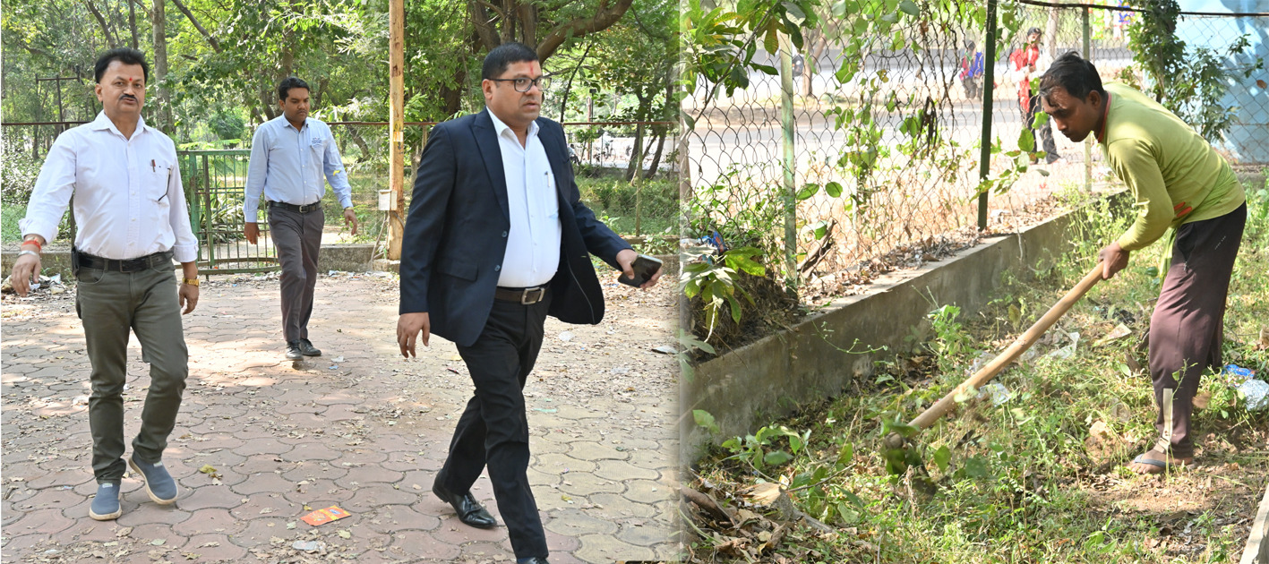 आयुक्त उद्यानों की साफ-सफाई का औचक निरीक्षण करने पहुंचे आयुक्त उद्यानों की साफ-सफाई का औचक निरीक्षण करने पहुंचे