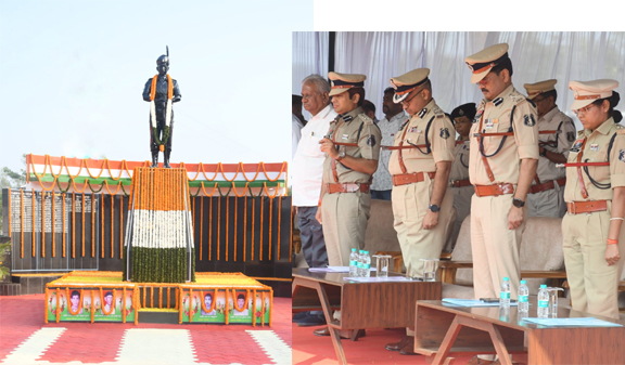 पुलिस स्मृति दिवस पर शहीद जवानों को दी गई श्रद्धांजलि, शहीद परिवारों का किया गया सम्मान पुलिस स्मृति दिवस पर शहीद जवानों को दी गई श्रद्धांजलि, शहीद परिवारों का किया गया सम्मान