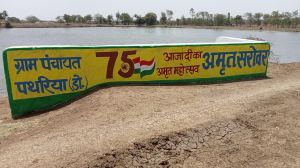 भीषण गर्मी में भी लबालब भरा अमृत सरोवर बना गांव की धरोहर