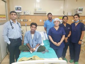 वयस्क में हृदय की जन्मजात गंभीर  बीमारी एब्सटीन एनामली का अम्बेडकर अस्पताल में सफल ऑपरेशन