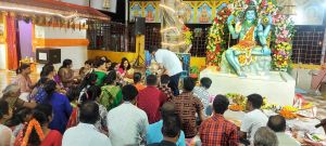  माताधाम मंदिर में भोलेनाथ का अमरनाथ के जल से अभिषेक