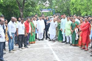 जिला स्तरीय हरेली तिहार में शामिल हुए कृषि मंत्री 