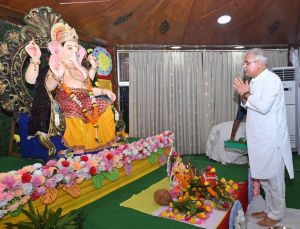 मुख्यमंत्री ने अनंत चतुर्दशी पर भगवान श्री गणेश की पूजा-अर्चना की