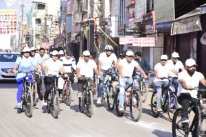 शहर में स्वीप साइकिल रैली शहर में स्वीप साइकिल रैली