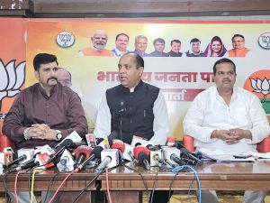  हिमाचल के पूर्व मुख्यमंत्री जयराम ठाकुर ने कहा - कांग्रेस ने हिमाचल वासियों को भी ठगा