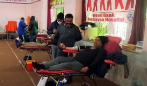 शिविर के द्वारा 40 युनिट ब्लड किया गया एकत्रित