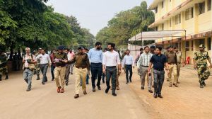 कलेक्टर एवं पुलिस अधीक्षक ने मतगणना स्थल का किया निरीक्षण