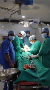 जिला चिकित्सालय में सफलतापूर्वक की गई लैप्रोटॉमी सर्जरी