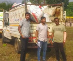  किसानों का धान बेचने के प्रयास में पकड़ाया व्यापारी , 225 कट्टा धान जब्त