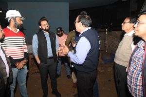 कलेक्टर मीणा ने किया फ्लाई ओवर का निरीक्षण