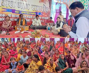  खाद्य मंत्री दयालदास बघेल नवागढ़ रामायण मानस गायन कार्यक्रम में हुए शामिल