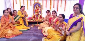 तालपुरी में देवी सरस्वती को प्रसन्न करने विशेष पकवानों का लगा भोग तालपुरी में देवी सरस्वती को प्रसन्न करने विशेष पकवानों का लगा भोग