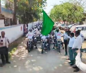 &ldquo;जान है तो मतदान है&ldquo; अनोखे संदेश के साथ बाइक रैली