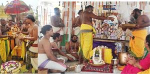  बालाजी मंदिर में जनसमूह के बीच हुआ लक्ष्मी-नरसिंह होम, चक्रस्नान और रथोत्सव