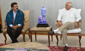 उपमुख्यमंत्री विजय शर्मा ने गुजरात के मुख्यमंत्री भूपेंद्र पटेल से की मुलाकात