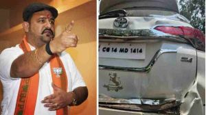 ट्रक ने प्रबल प्रताप सिंह जूदेव की कार को मारी टक्कर..... ट्रक ने प्रबल प्रताप सिंह जूदेव की कार को मारी टक्कर.....