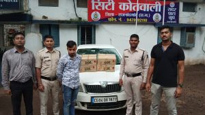 मध्यप्रदेश की 22 पेटी शराब के साथ आरोपी तस्कर गिरफ्तार