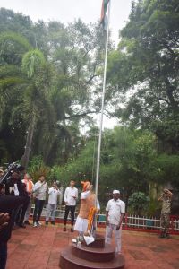 छत्तीसगढ़ भवन में उप मुख्यमंत्री अरूण साव ने किया ध्वजारोहण