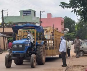 भिलाई निगम क्षेत्र में जानवरों को पकड़कर गोठान में छोड़ने का कार्य  किया गया