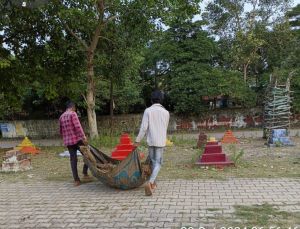 छठ पर्व के लिए युद्ध स्तर पर तालाबों की सफाई छठ पर्व के लिए युद्ध स्तर पर तालाबों की सफाई