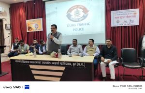 दुर्ग में सड़क सुरक्षा माह के अंतर्गत जागरूकता कार्यक्रम आयोजित दुर्ग में सड़क सुरक्षा माह के अंतर्गत जागरूकता कार्यक्रम आयोजित