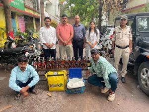  आबकारी विभाग की बड़ी कार्यवाही, 69.68 बल्क लीटर अवैध मदिरा व चार दोपहिया वाहन जब्त