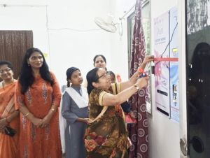  संत ज्ञानेश्वर स्‍कूल में सेनेटरी पैड व डिस्चार्ज मशीन का उद्घाटन