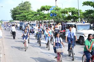 हर घर तिरंगा अभियान के तहत तिरंगा साइकिल रैली का भव्य आयोजन