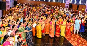 महाराष्ट्र मंडल में भागवत कथा स्थल पर हुआ राम रक्षा स्त्रोत और हनुमान चालीसा पाठ महाराष्ट्र मंडल में भागवत कथा स्थल पर हुआ राम रक्षा स्त्रोत और हनुमान चालीसा पाठ