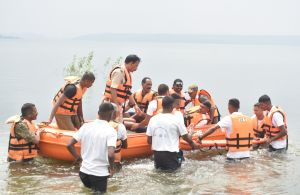  तांदुला जलाशय एवं गंगा मैया मंदिर के सामने नहर पर किया गया मॉक ड्रिल का आयोजन