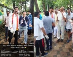  ग्रामीण विधायक मोतीलाल साहू के नेतृत्व में श्रमदान कर सफाई 