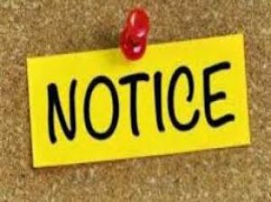 दो श्रम उप निरीक्षक  एवं एक श्रम कल्याण उप निरीक्षक को नोटिस