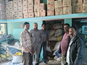  बिचौलिये के अवैध धान पर प्रशासन की क़ार्रवाई, 350 कट्टा अवैध धान जब्त 