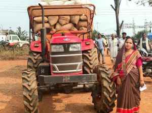  महिला किसान  उमा जामड़े ने कहा टोकन से तौल तक पूरी प्रक्रिया रही पारदर्शी