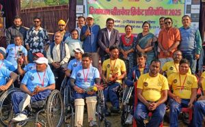 नशे के खिलाफ जागरूकता लाने दिव्यांगों ने खेला क्रिकेट