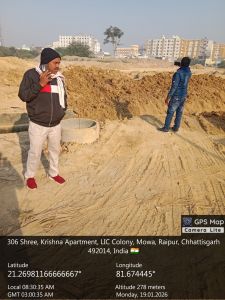 सड़क पर धुल रखने पर नागरिक कमलेश जैन पर किया 5000 रूपये ई जुर्माना