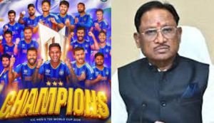 टी20 विश्वकप में भारत की ऐतिहासिक जीत पर मुख्यमंत्री  विष्णु देव साय ने दी बधाई