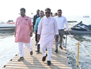   वनमंत्री केदार कश्यप ने ठेमली आईलैंड का किया निरीक्षण