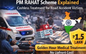  पीएम-राहत योजना से सड़क दुर्घटना में घायलों को मिलेगा 1 लाख 50 हजार रूपए का कैशलेस इलाज