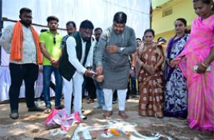  वार्ड 22 में सतनाम भवन, जैतखाम जीर्णोद्धार एवं मंच निर्माण का भूमिपूजन, मंत्री गजेन्द्र यादव हुए शामिल