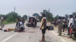 कोरबा में टैंकर की टक्कर से स्कूटर सवार दो बच्चों की मौत 