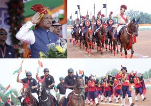 घुड़सवारों के साहस, महिला बैग पाईपर बैंड की लय और श्वान दल के रोमांचक प्रदर्शन से सजा स्वतंत्रता दिवस समारोह