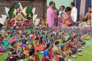 बालाजी मंदिर में कुमकुम पूजा कर मांगा अखंड सौभाग्यवती का वरदान, गूंजे सहस्रनामार्चना के स्वर 