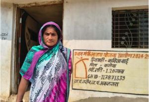  प्रधानमंत्री आवास योजना से कविता बाई के पक्के घर का सपना हो रहा साकार