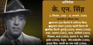   वेट लिफ्टर और गोला फेंक के उम्दा खिलाड़ी थे अभिनेता के. एन. सिंह ....बर्लिन ओलंपिक का हिस्सा बनने वाले थे..