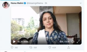  स्वस्थ हैं हेमामालिनी, वीडियो शेयर कर दी जानकारी