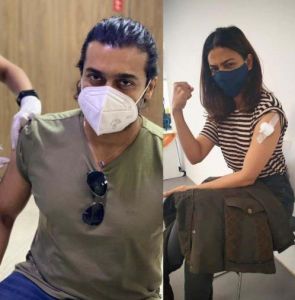 अभिनेता सूर्या, अभिनेत्री राधिका आप्टे ने कोविड-19 रोधी टीके की खुराक ली अभिनेता सूर्या, अभिनेत्री राधिका आप्टे ने कोविड-19 रोधी टीके की खुराक ली