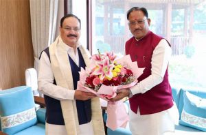 केंद्रीय स्वास्थ्य मंत्री जेपी नड्डा से मिले मुख्यमंत्री विष्णुदेव साय
