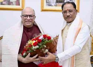 मुख्यमंत्री विष्णुदेव साय से निर्माता-निर्देशक डॉ. चंद्रप्रकाश द्विवेदी ने की सौजन्य मुलाकात मुख्यमंत्री विष्णुदेव साय से निर्माता-निर्देशक डॉ. चंद्रप्रकाश द्विवेदी ने की सौजन्य मुलाकात